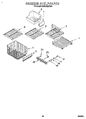 FREEZER SHELF Diagram and Parts List for KSSS42MBX01  KitchenAid Refrigerator