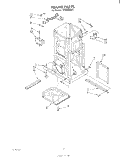 FRAME Diagram and Parts List for TF4500XRP1  Whirlpool Trash Compactor