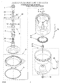 AGITATOR, BASKET AND TUB Diagram and Parts List for GST9344EQ0  Whirlpool Washer
