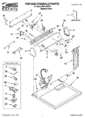 TOP AND CONSOLE PARTS Diagram and Parts List for EGD4400SQ0  Estate Dryer
