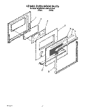 LOWER OVEN DOOR Diagram and Parts List for KEBI200YBL0  KitchenAid Wall Oven