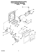 DISPENSER FRONT PARTS Diagram and Parts List for KSRG25FVMS00  KitchenAid Refrigerator