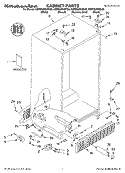 CABINET PARTS Diagram and Parts List for KSRD22FKBL03  KitchenAid Refrigerator