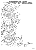 REFRIGERATOR SHELF PARTS Diagram and Parts List for KSRA25PNBT00  KitchenAid Refrigerator
