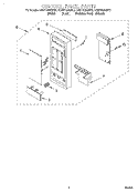 CONTROL PANEL Diagram and Parts List for KCMS135GBS0  KitchenAid Microwave