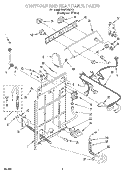 CONTROLS AND REAR PANEL Diagram and Parts List for TAWS700EQ1  Estate Washer
