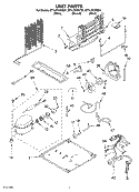 UNIT Diagram and Parts List for ET1LFKXKT01  Whirlpool Refrigerator