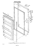 DOOR Diagram and Parts List for EV150CXKW3  Whirlpool Freezer