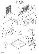 UNIT Diagram and Parts List for 8ET8MTKXKT01  Whirlpool Refrigerator