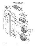 FREEZER LINER Diagram and Parts List for KSRB27QXBL01  KitchenAid Refrigerator