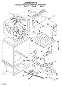 LINER Diagram and Parts List for ET8WTKXKT01  Whirlpool Refrigerator