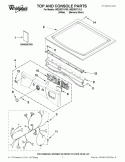 TOP AND CONSOLE PARTS Diagram and Parts List for WED9371YW0  Whirlpool Dryer
