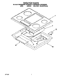 SECTION Diagram and Parts List for KECG260SWH5  KitchenAid Cooktop