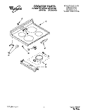 COOKTOP, LIT/OPTIONAL Diagram and Parts List for RF316PXYN1  Whirlpool Range