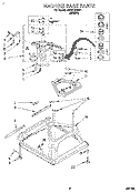 MACHINE BASE Diagram and Parts List for LBR2132BW1  Whirlpool Washer