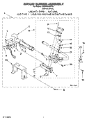 8576353 BURNER ASSEMBLY Diagram and Parts List for 7MWGD9400TU1  Whirlpool Dryer