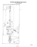 BRAKE AND DRIVE TUBE Diagram and Parts List for GLA5580XSW0  Whirlpool Washer