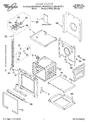 OVEN, LITERATURE Diagram and Parts List for RBS305PDT11  Whirlpool Wall Oven