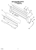 BACKGUARD PARTS, MISCELLANEOUS PARTS Diagram and Parts List for RME23300  Roper Range