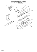 CONTROL PANEL PARTS Diagram and Parts List for KSSC36QMS01  KitchenAid Refrigerator