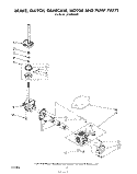 BRAKE, CLUTCH, GEARCASE, MOTOR AND PUMP Diagram and Parts List for LA5300XSW0  Whirlpool Washer