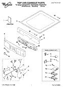 TOP AND CONSOLE PARTS Diagram and Parts List for YGEW9250PL0  Whirlpool Dryer