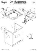 TOP AND CABINET PARTS Diagram and Parts List for GST9679PG3  Whirlpool Washer
