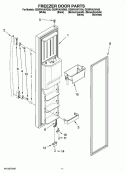 FREEZER DOOR PARTS Diagram and Parts List for GD5RVAXVB00  Whirlpool Refrigerator