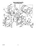 BULKHEAD Diagram and Parts List for TGDL200AW0  Whirlpool Dryer
