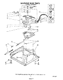 MACHINE BASE Diagram and Parts List for LA6300XSW1  Whirlpool Washer