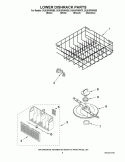 LOWER DISHRACK PARTS Diagram and Parts List for DU915PWWB0  Whirlpool Dishwasher