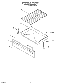 BROILER PARTS Diagram and Parts List for FGS326RD0  Roper Range