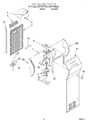 AIR FLOW Diagram and Parts List for 4ED20ZKIFW00  Whirlpool Refrigerator
