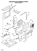 AIRFLOW AND CONTROL PARTS Diagram and Parts List for CAH18WCR0  Crosley Air Conditioner