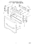 CONTROL PANEL Diagram and Parts List for SF306PEGQ0  Whirlpool Range