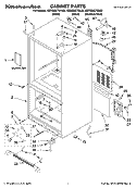 CABINET PARTS Diagram and Parts List for KBRS20ETBL00  KitchenAid Refrigerator