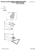 MOTOR AND DRIVE PARTS Diagram and Parts List for KUCP02IRBL1  KitchenAid Trash Compactor