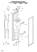 FREEZER DOOR Diagram and Parts List for KSRU22FKBL02  KitchenAid Refrigerator