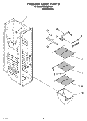 FREEZER LINER PARTS Diagram and Parts List for ED2JHEXTS00  Whirlpool Refrigerator