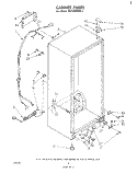 CABINET Diagram and Parts List for EV15HKXRW1  Whirlpool Freezer