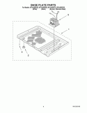 BASE PLATE PARTS Diagram and Parts List for MT4155SPB5  Whirlpool Microwave