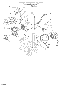 OVEN INTERIOR Diagram and Parts List for MT0130SJB0  Whirlpool Microwave