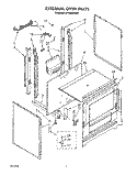 EXTERNAL OVEN Diagram and Parts List for SF302BEWW1  Whirlpool Range