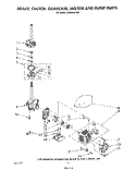 BRAKE, CLUTCH, GEARCASE, MOTOR AND PUMP Diagram and Parts List for LA5360XTG0  Whirlpool Washer