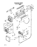 ICEMAKER Diagram and Parts List for KSRB25QXBL11  KitchenAid Refrigerator