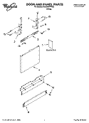 DOOR AND PANEL PARTS Diagram and Parts List for DUC600XTPQ6  Whirlpool Dishwasher