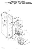 FREEZER LINER Diagram and Parts List for GS2SHGXLT01  Whirlpool Refrigerator