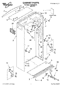 CABINET, LITERATURE Diagram and Parts List for PVWM600JY0  Whirlpool Cabinet