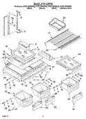 SHELF Diagram and Parts List for KTRC19MKSS02  KitchenAid Refrigerator