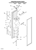FREEZER DOOR Diagram and Parts List for GD2SHAXKT03  Whirlpool Refrigerator